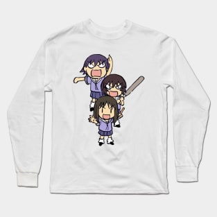 I draw chibi team Knuckleheads / azumanga daioh Long Sleeve T-Shirt